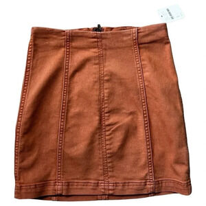 Free People Rust Mini Skirt